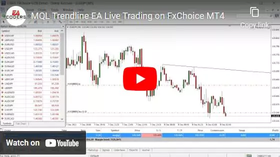 MQL Trendline EA Live Trading on FxChoice MT4